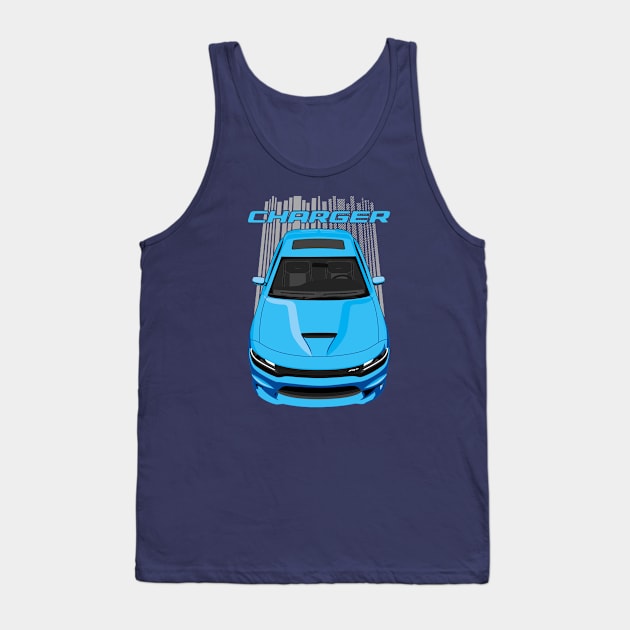 Charger - B5 Blue Tank Top by V8social